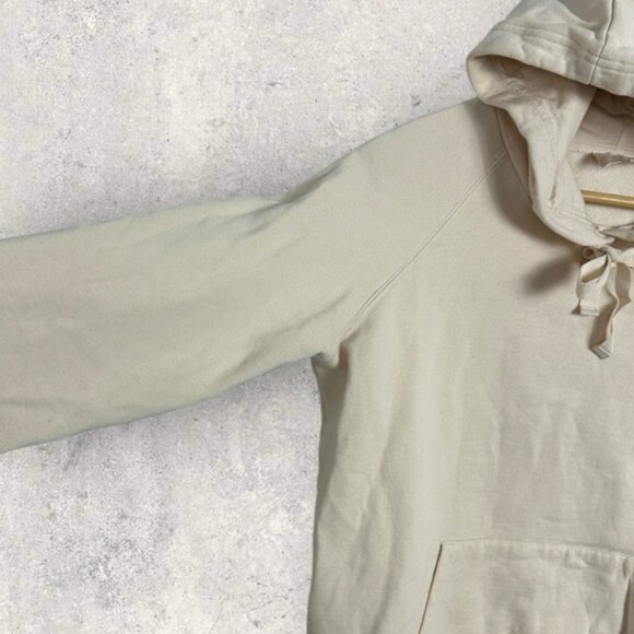 Sezane Lexi Sweatshirt Cream Hoodie Organic Cotton Size Medium French Minimalist - Picture 13 of 16